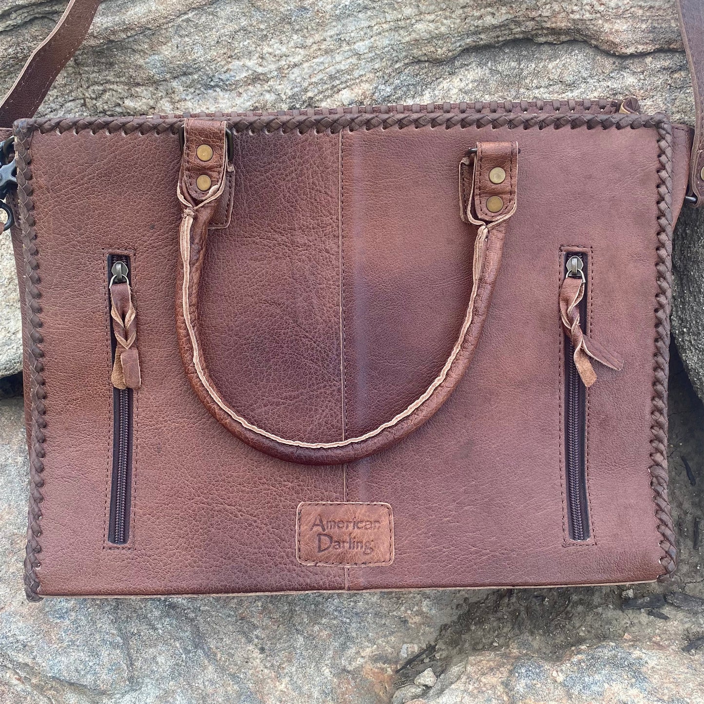 Smooth Travel Leather Tote Bag