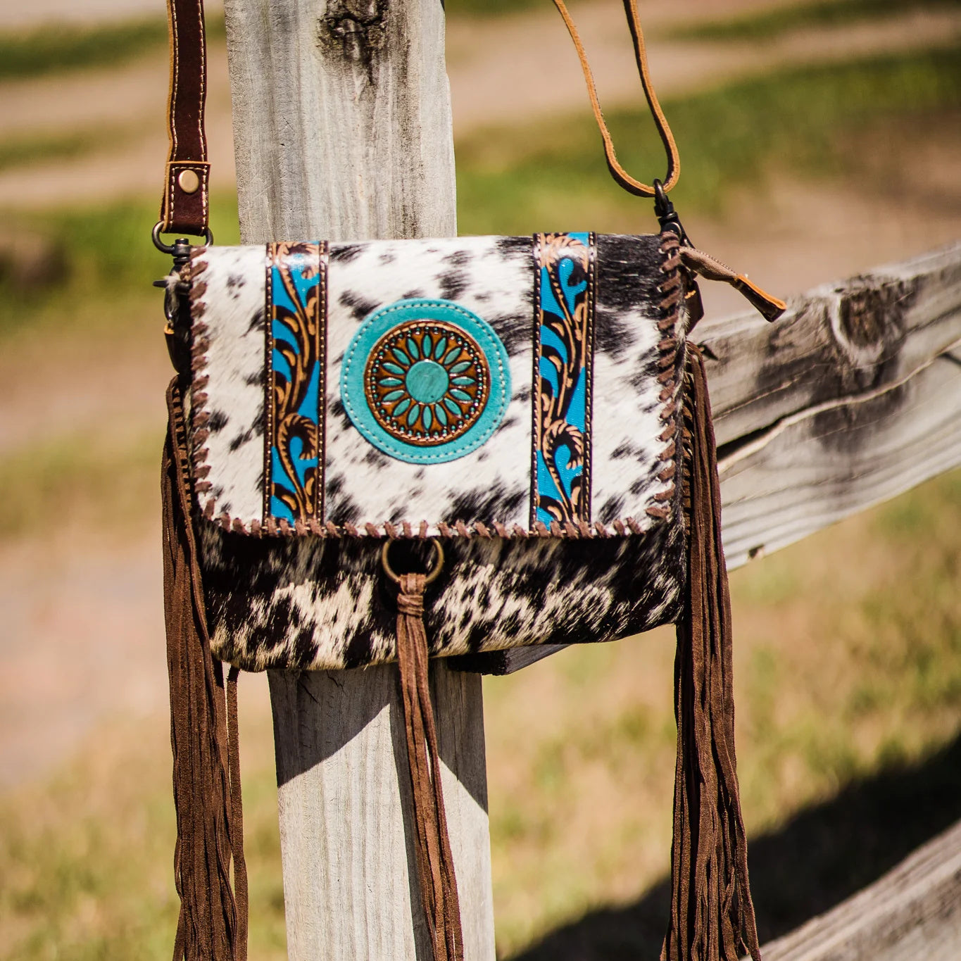 Dreamcatcher Crossbody Leather Bag