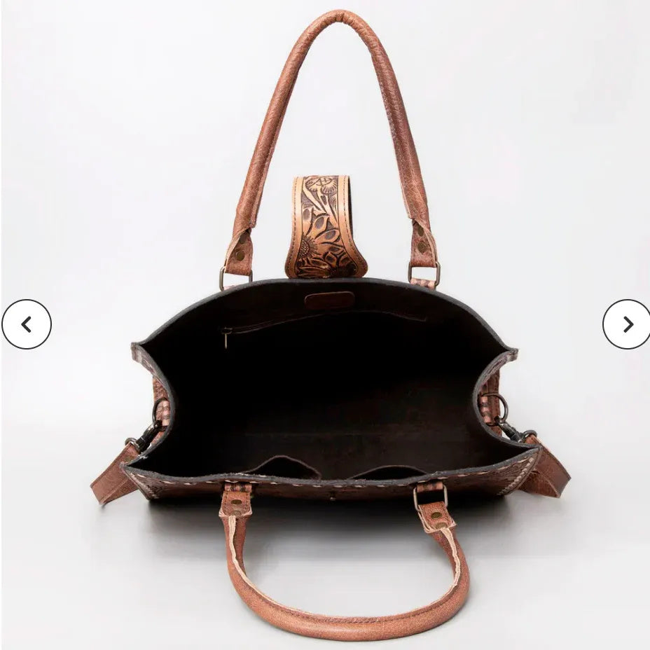 Western Flower Leather Bag